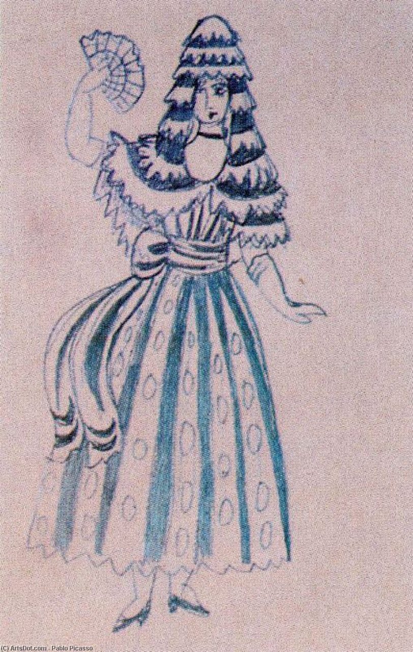 El Sombrero De Tres Picos. Una Mujer 1 — Pablo Picasso