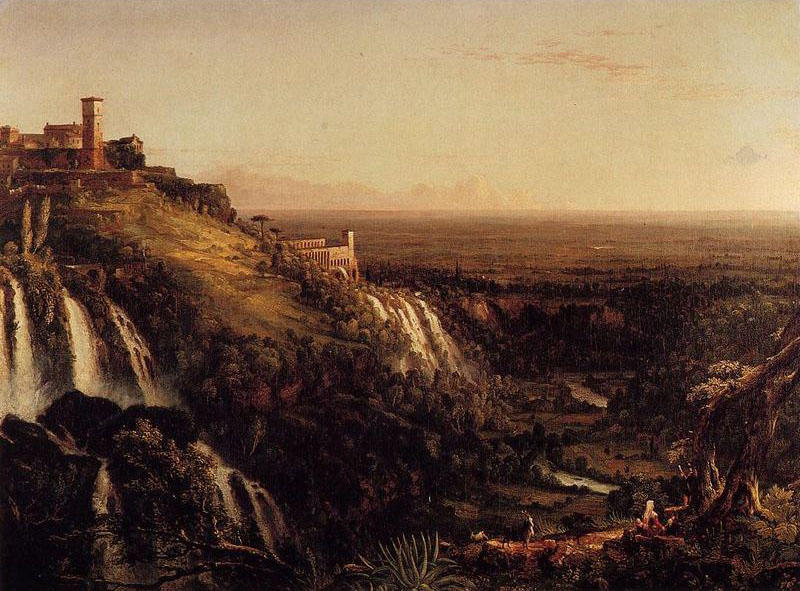 The Cascatelli, Tivoli, Looking Towards Rome — Томас Коул