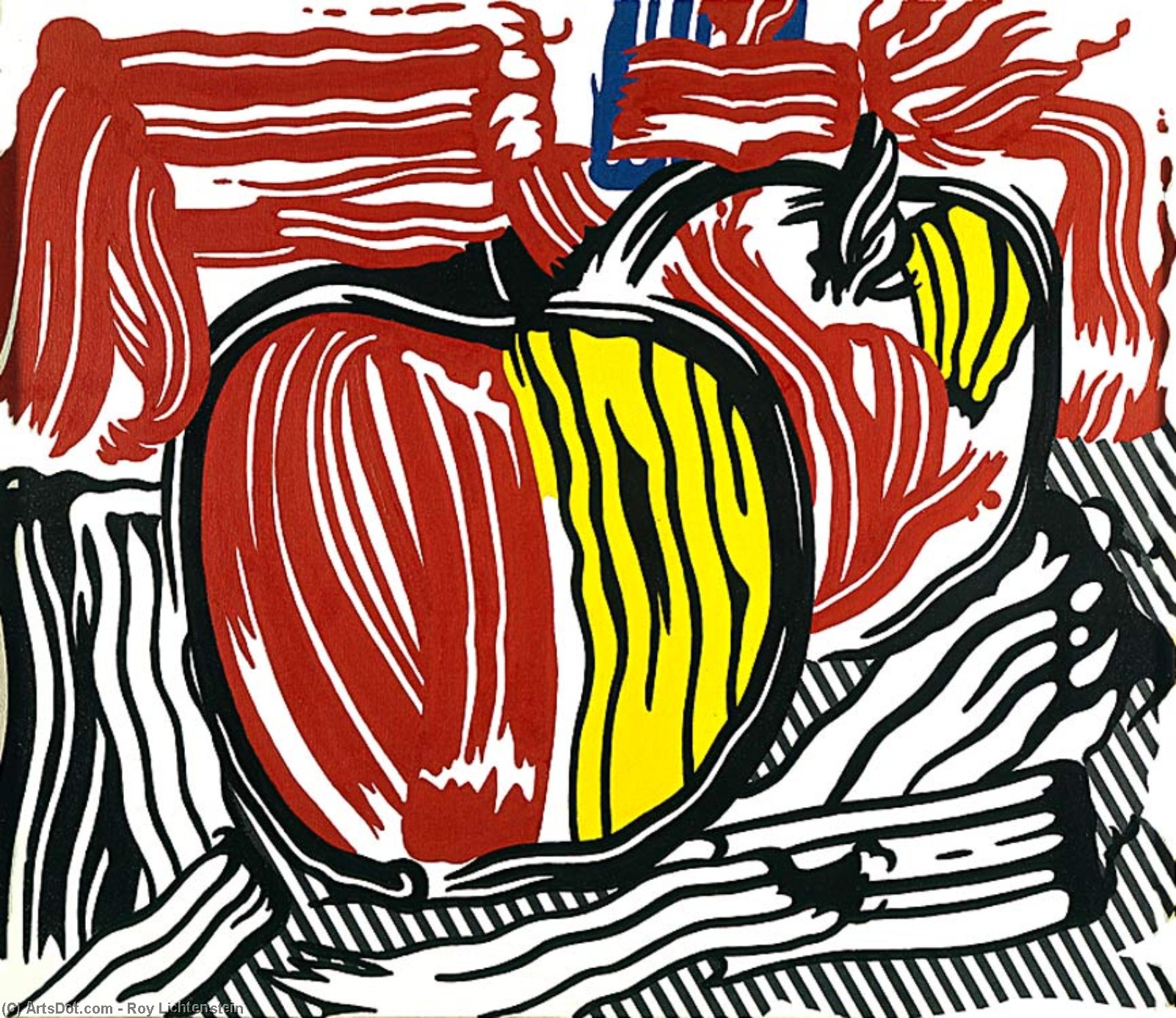 2 Red And Yellow Apples — Рој Лихтенштајн