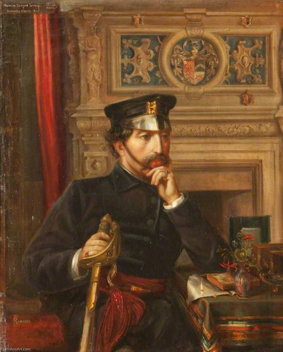 Captain Marmion Edward Ferrers (1813–1884), In The Uniform Of The Warwickshire Militia — Rebecca Dulcibella Orpen