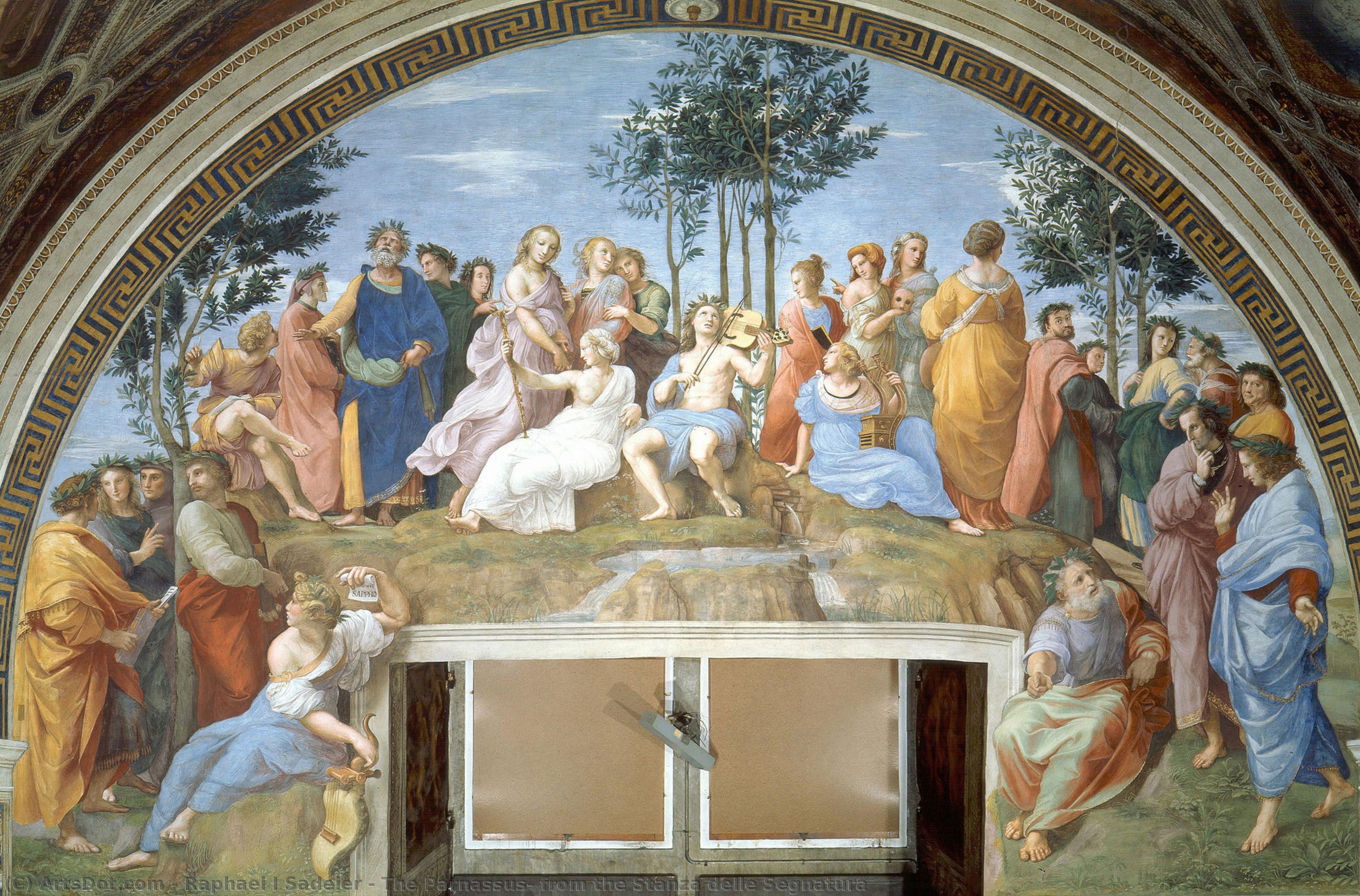 The Parnassus, From The Stanza Delle Segnatura — Raphael I. Sadeler