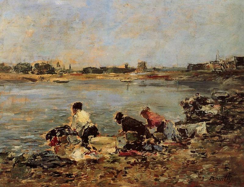 Laundresses On The Banks Of The Touques — Eugène Ludović Boudin