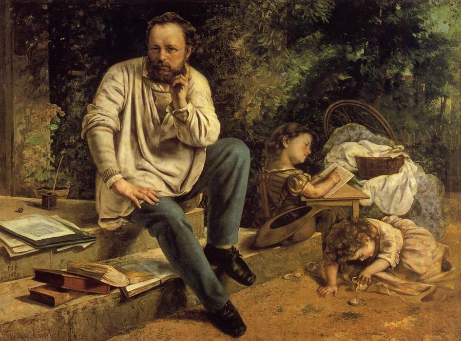 Portrait Von P.-j. Proudhon Im Jahr 1853 — Gustave Courbet