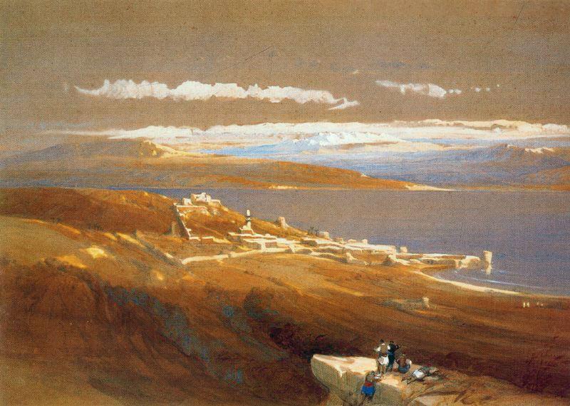 The City Of Tiberias In The Sea Of Galilee — David Roberts