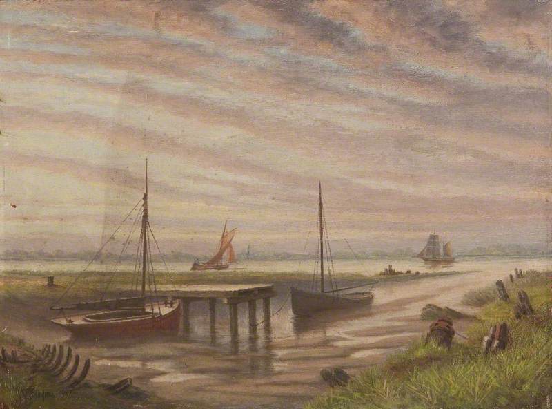 The Last Phase Of Grimsby's Old Harbour Entrance, Lincolnshire — William Richard Bunting