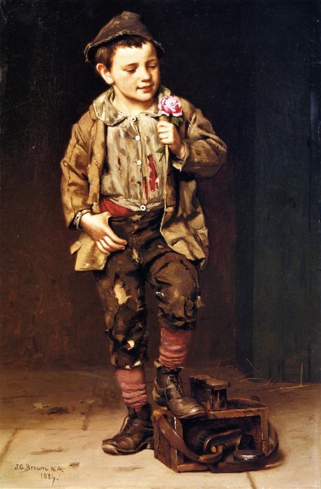 Shoeshine Boy With A Rose — ジョン・ジョージ・ブラウン
