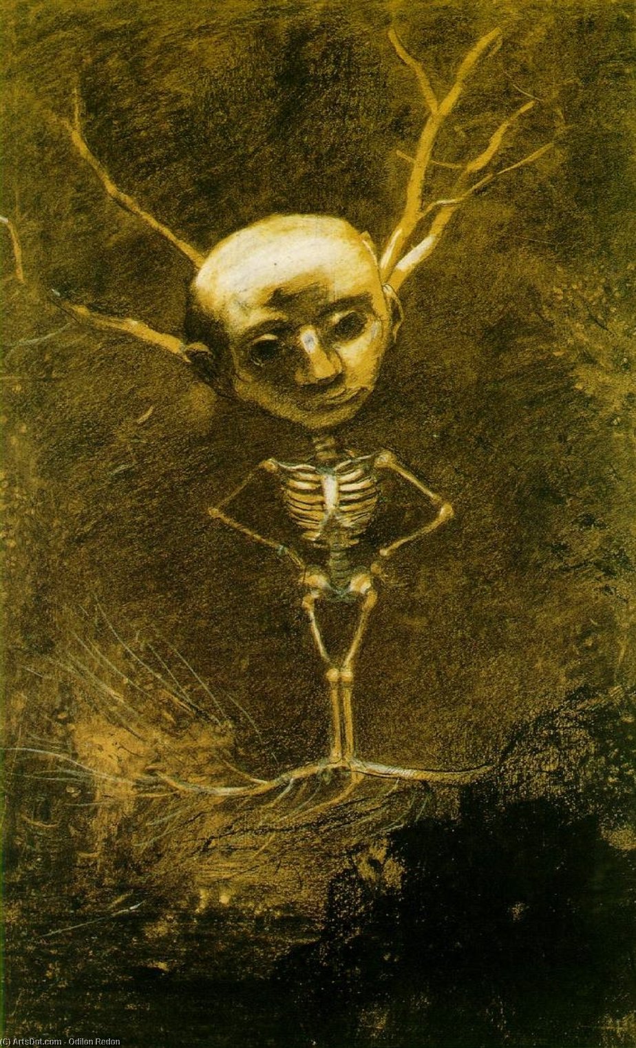 Spirit Of The Forest (specter From A Giant Tree) — Odilon Redon