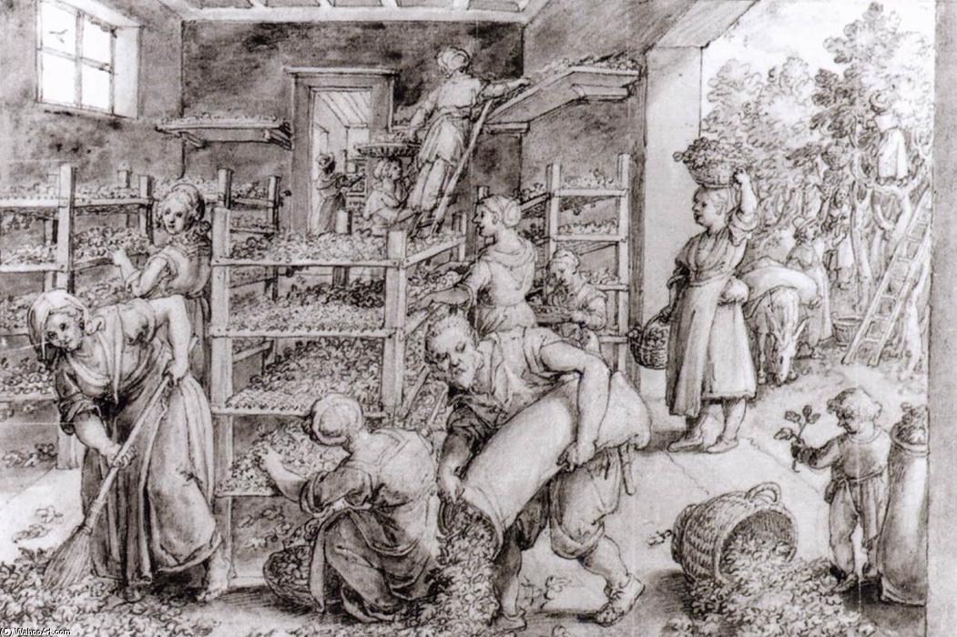 Silkworm Farm — Johannes Stradanus (jan Van Der Straet)
