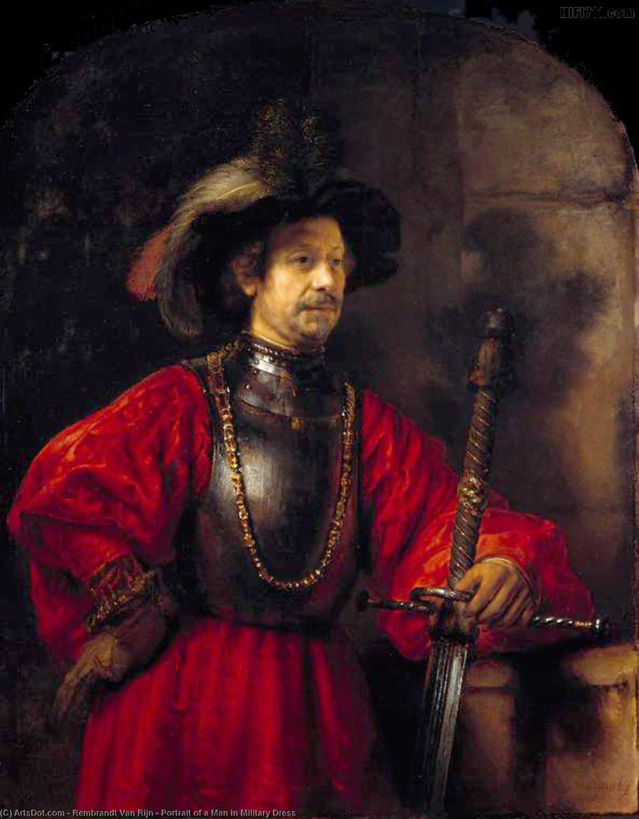 Retrato De Un Hombre En Uniforme Militar — Rembrandt Van Rijn