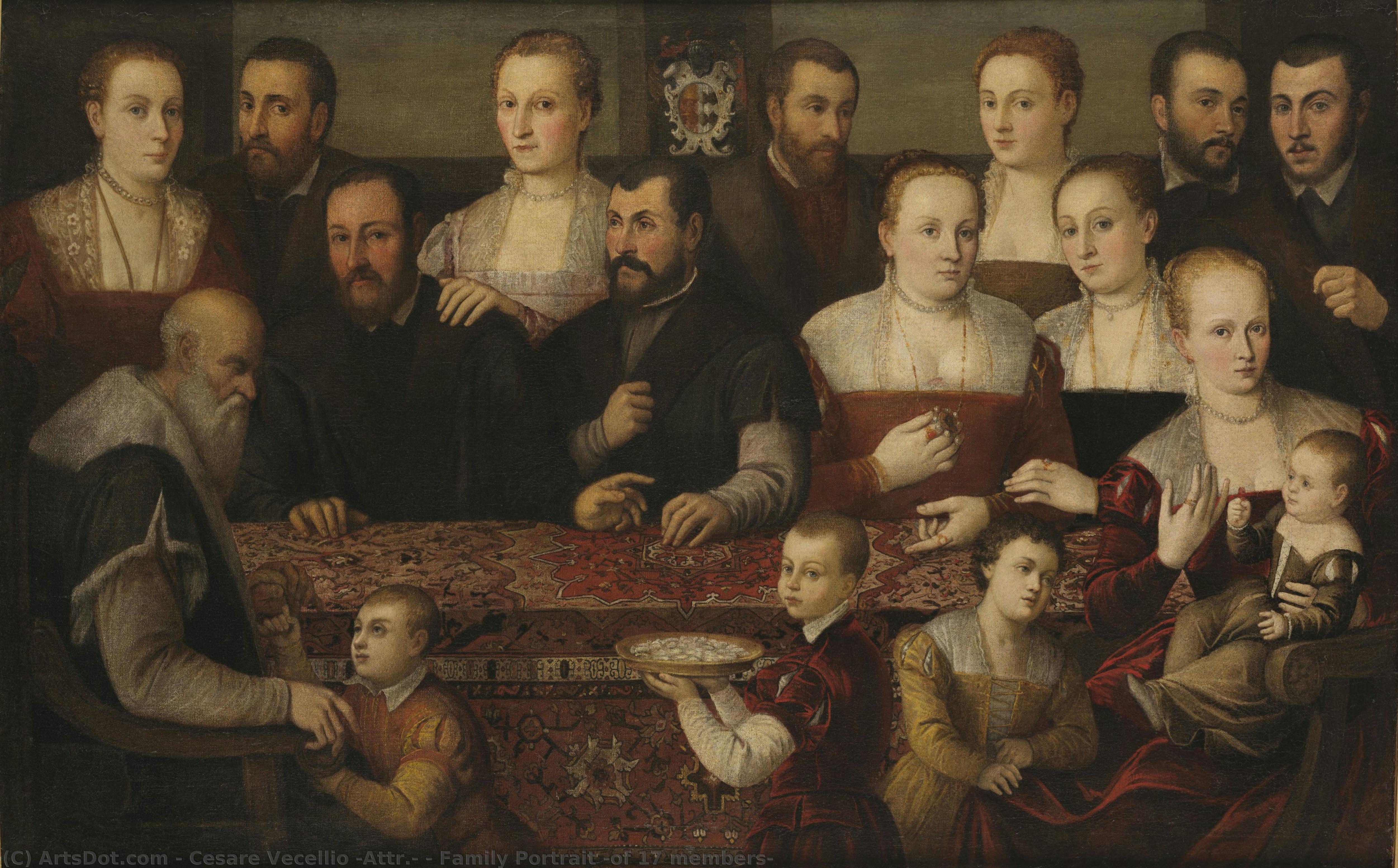 Family Portrait (of 17 Members) — Cesare Vecellio (attr.)