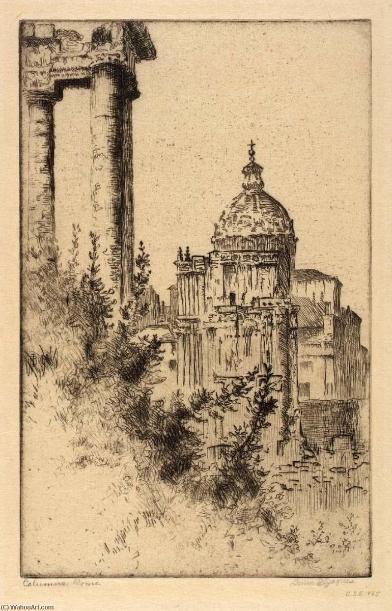 Columns, Roman Forum — Bertha Evelyn Jaques