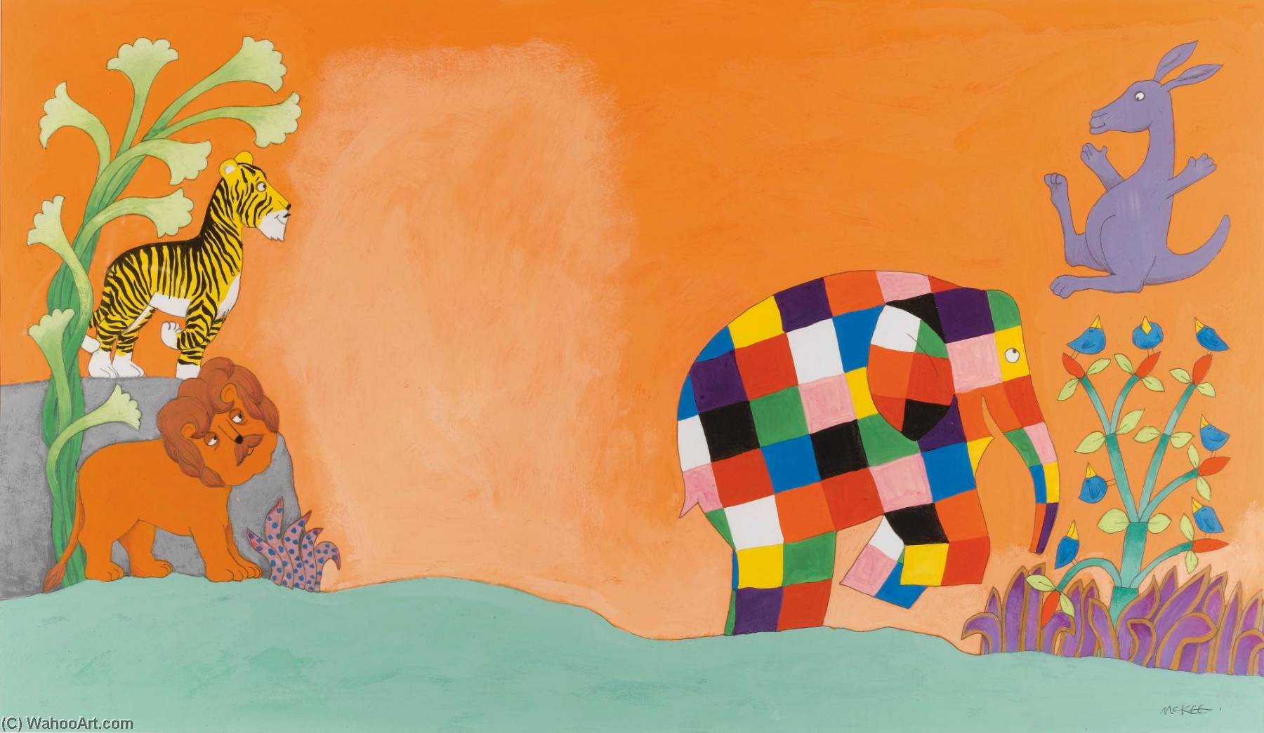 Wrapper Design For Elmer And The Stranger — David Mckee