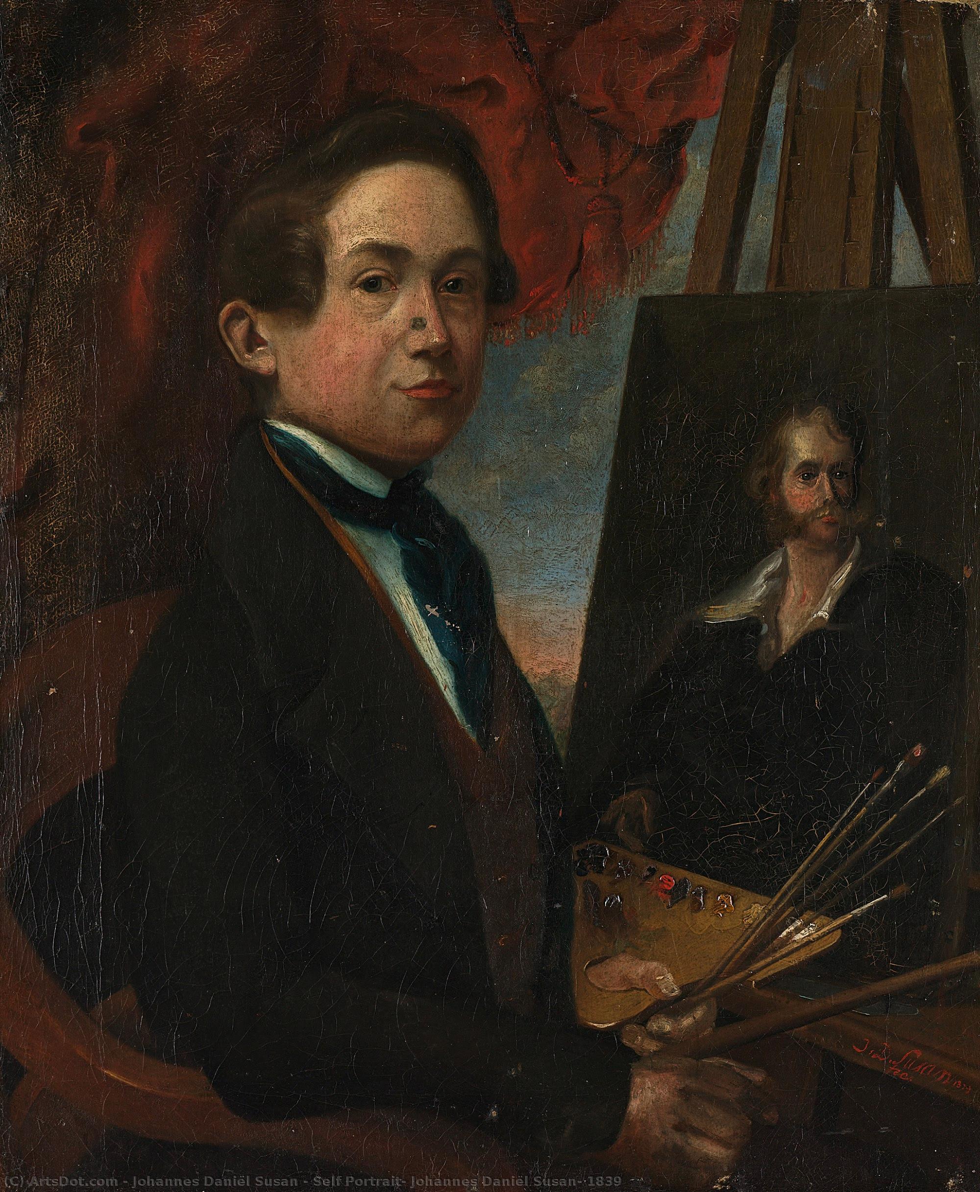 Self Portrait, Johannes Daniël Susan, 1839 — Johannes Daniël Susan