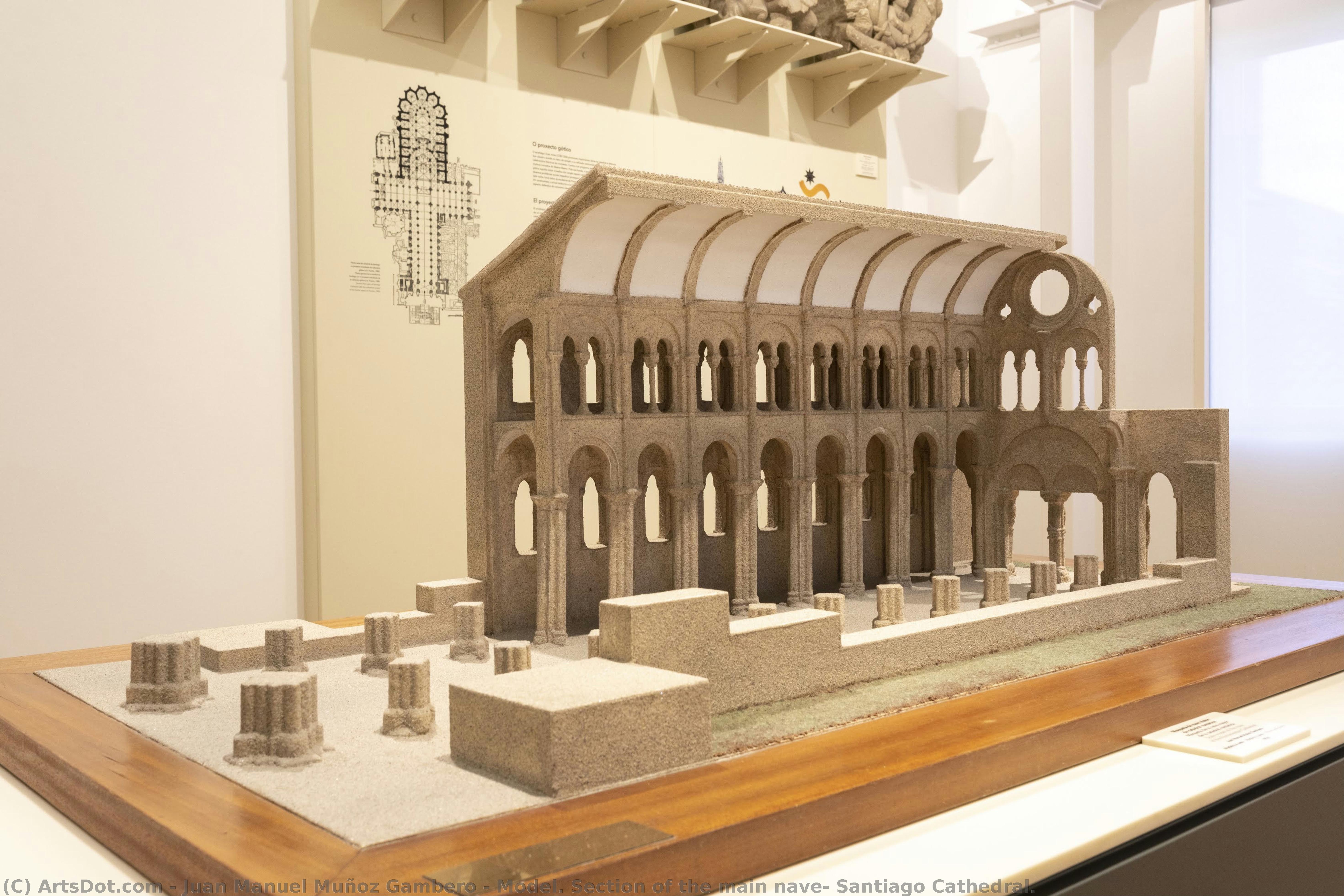 Model. Section Of The Main Nave, Santiago Cathedral. — Juan Manuel Muñoz Gambero