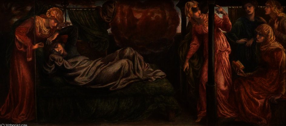 's Dream On The Day Of The Death Of Beatrice — Dante Gabriel Rossetti