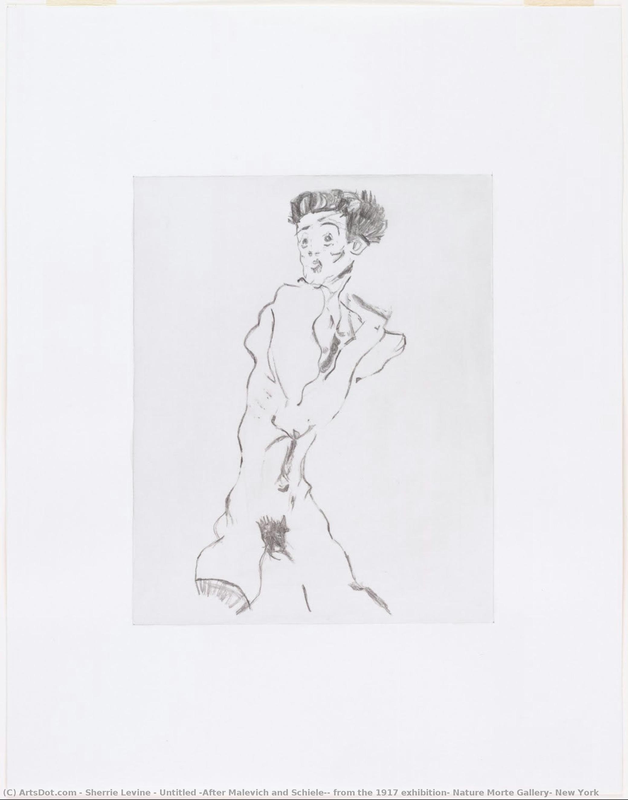 Untitled (after Malevich And Schiele), From The 1917 Exhibition, Nature Morte Gallery, New York — Sherrie Levine