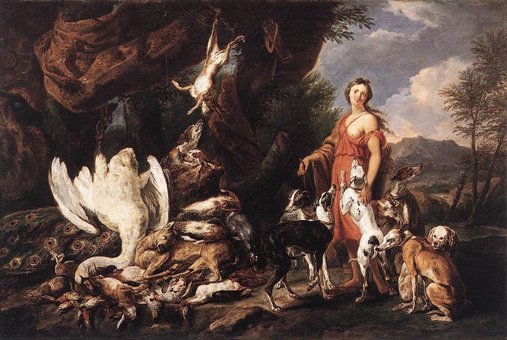 Diana With Her Hunting Dogs Beside Kill — Jan Fyt (joannes Fijt)