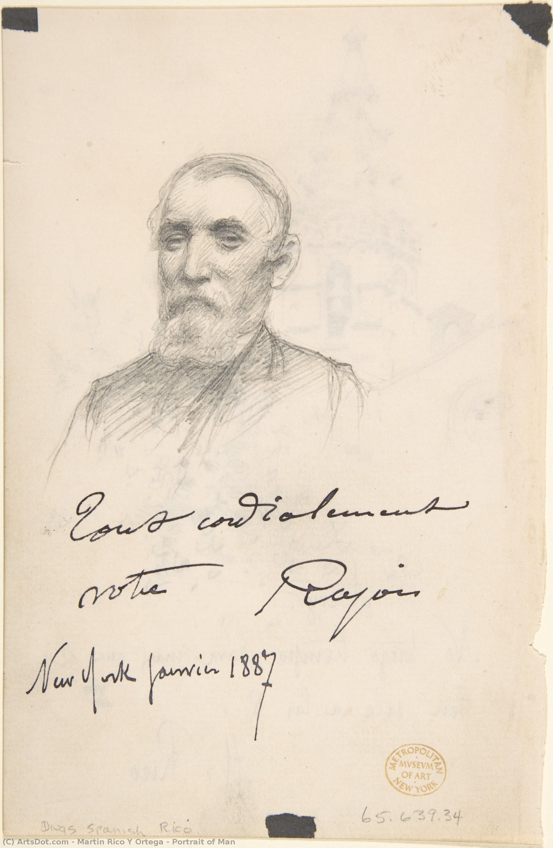 Portrait Of Man — Martín Rico Y Ortega