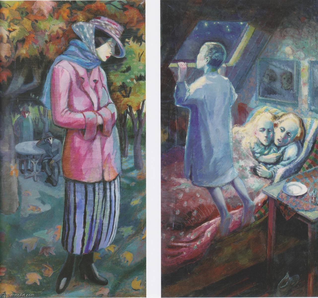 Mother And Children (diptych) — Aksel Waldemar Johannessen