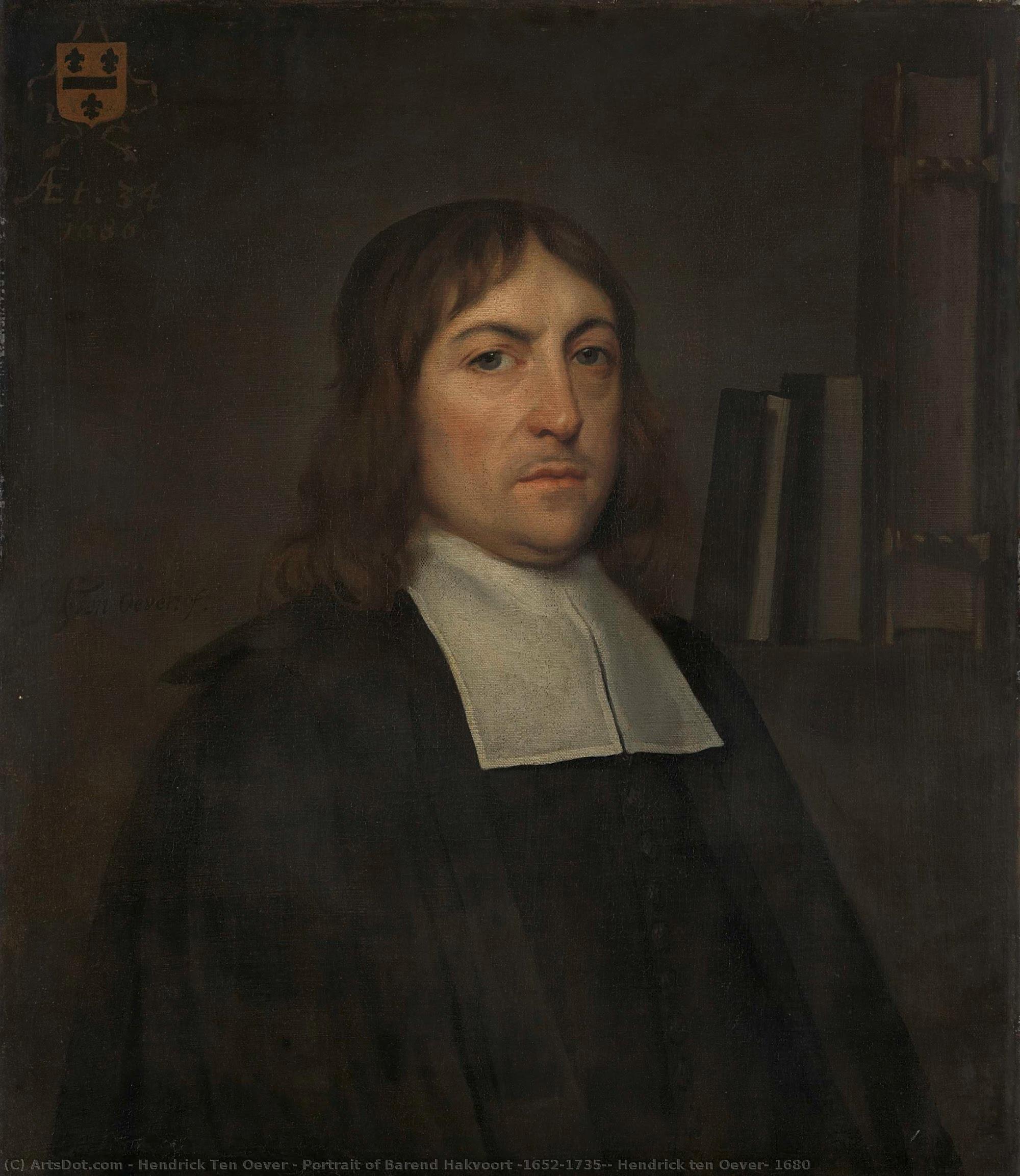 Portrait Of Barend Hakvoort (1652-1735), Hendrick Ten Oever, 1680 — Hendrick Ten Oever