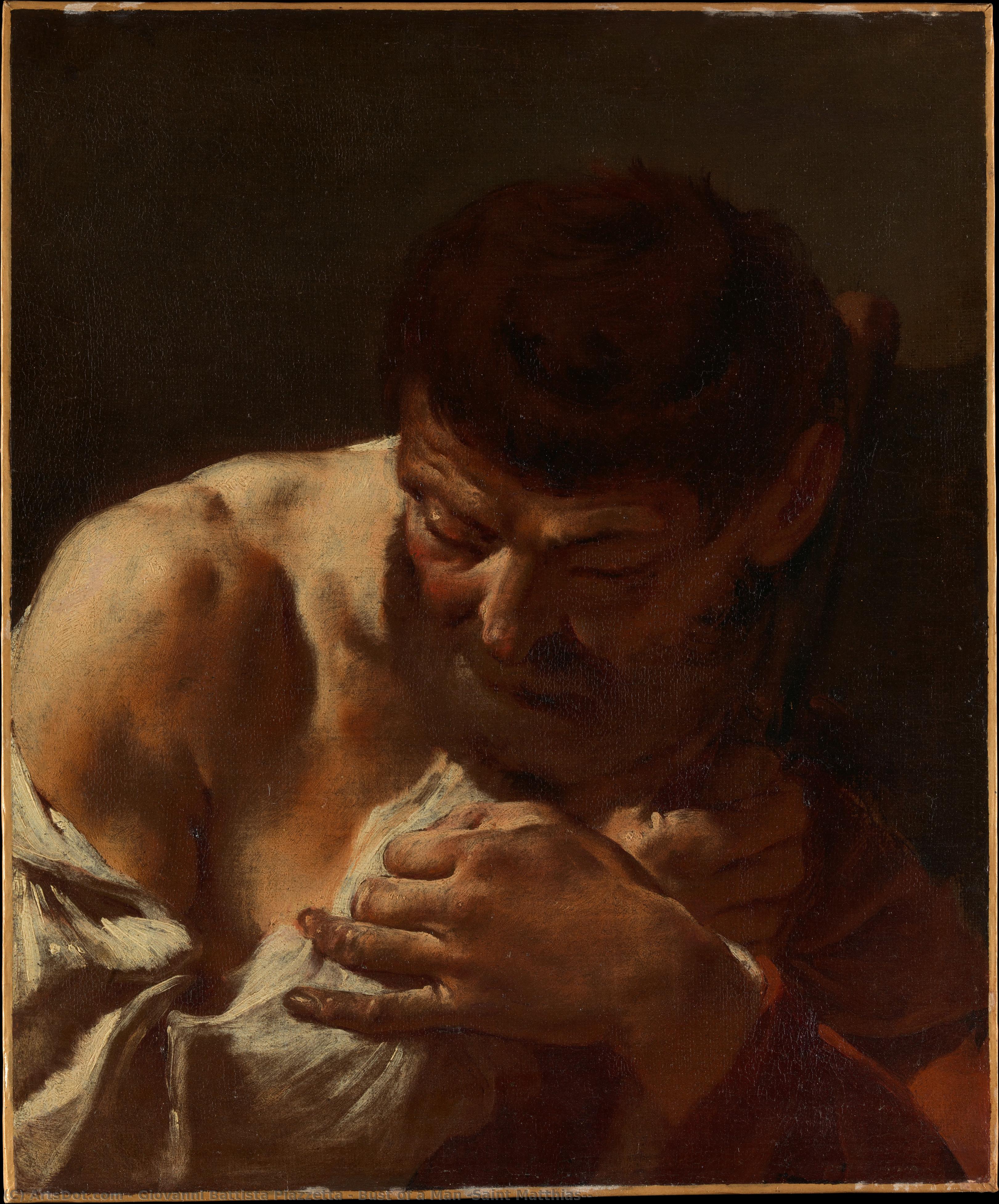 Bust Of A Man (saint Matthias?) — Giovanni Battista Piazzetta