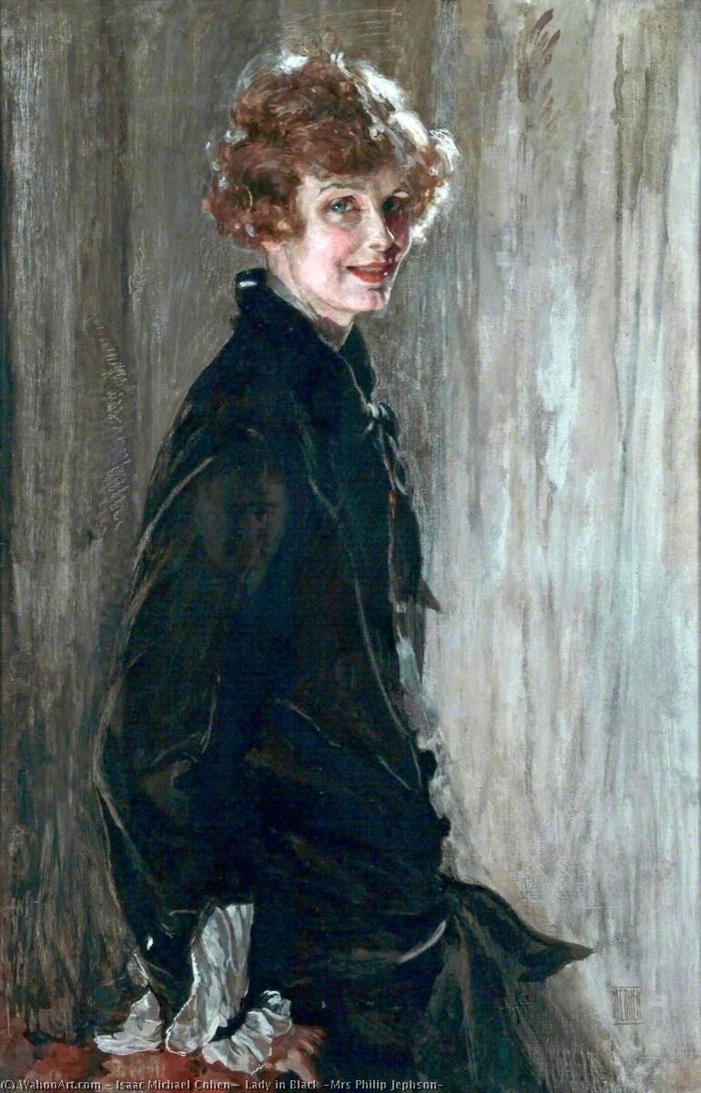 Lady In Black (mrs Philip Jephson) — Isaac Michael Cohen