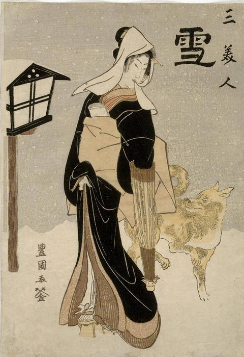 Three Beauties: Snow — Utagawa Toyokuni