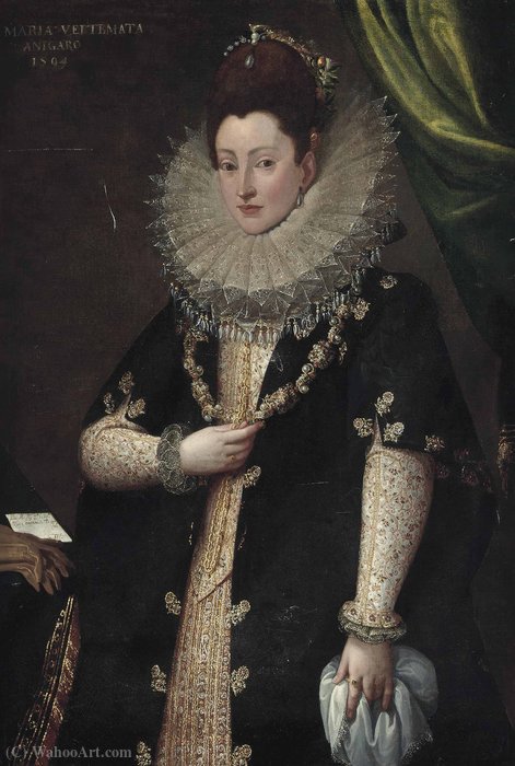 Portrait Of Maria Vertemata — Frans Pourbus The Elder