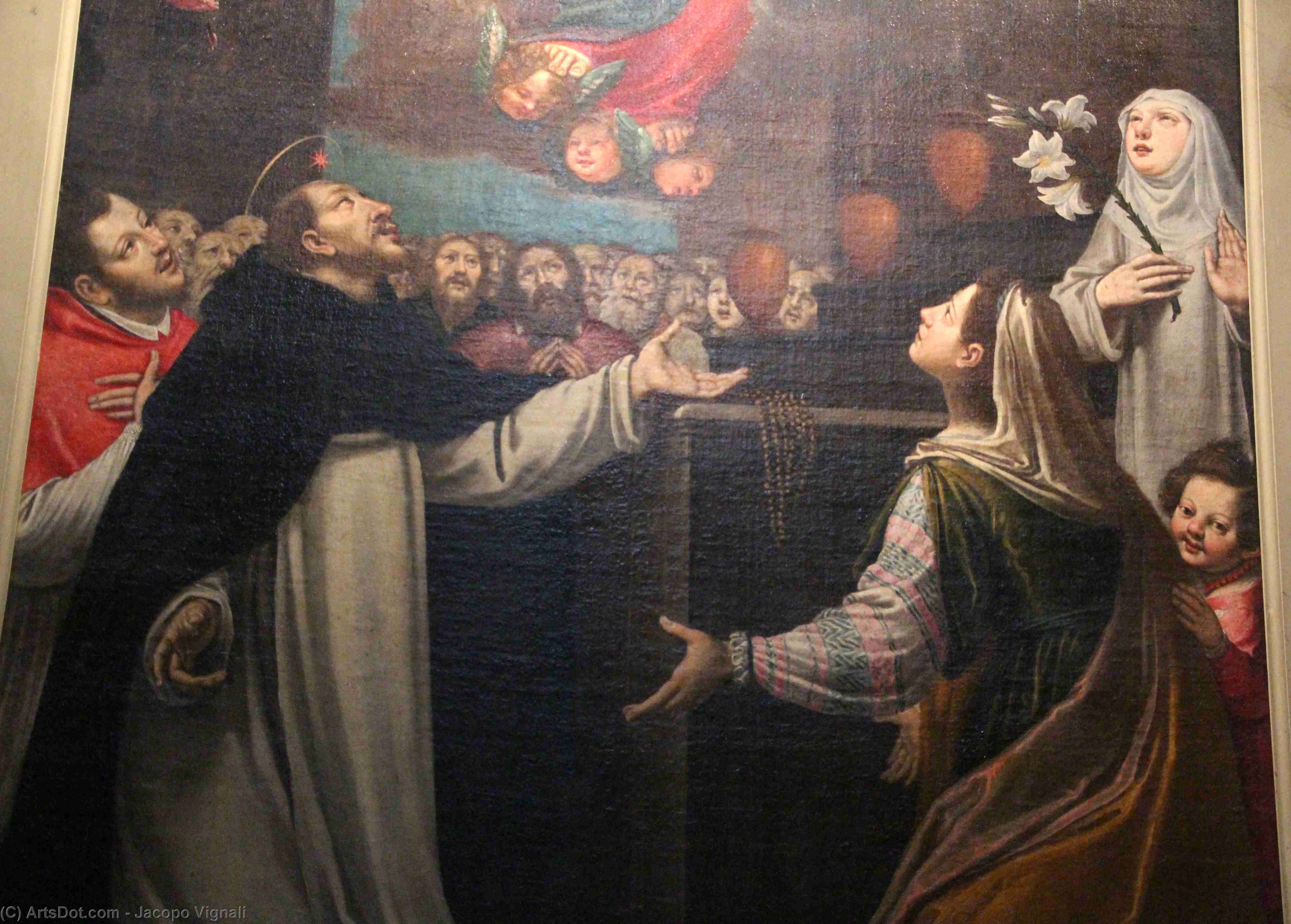 Madonna With Saints, Angels And Faithful — Jacopo Vignali