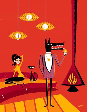 Inside The Volcano — Josh Agle (shag)