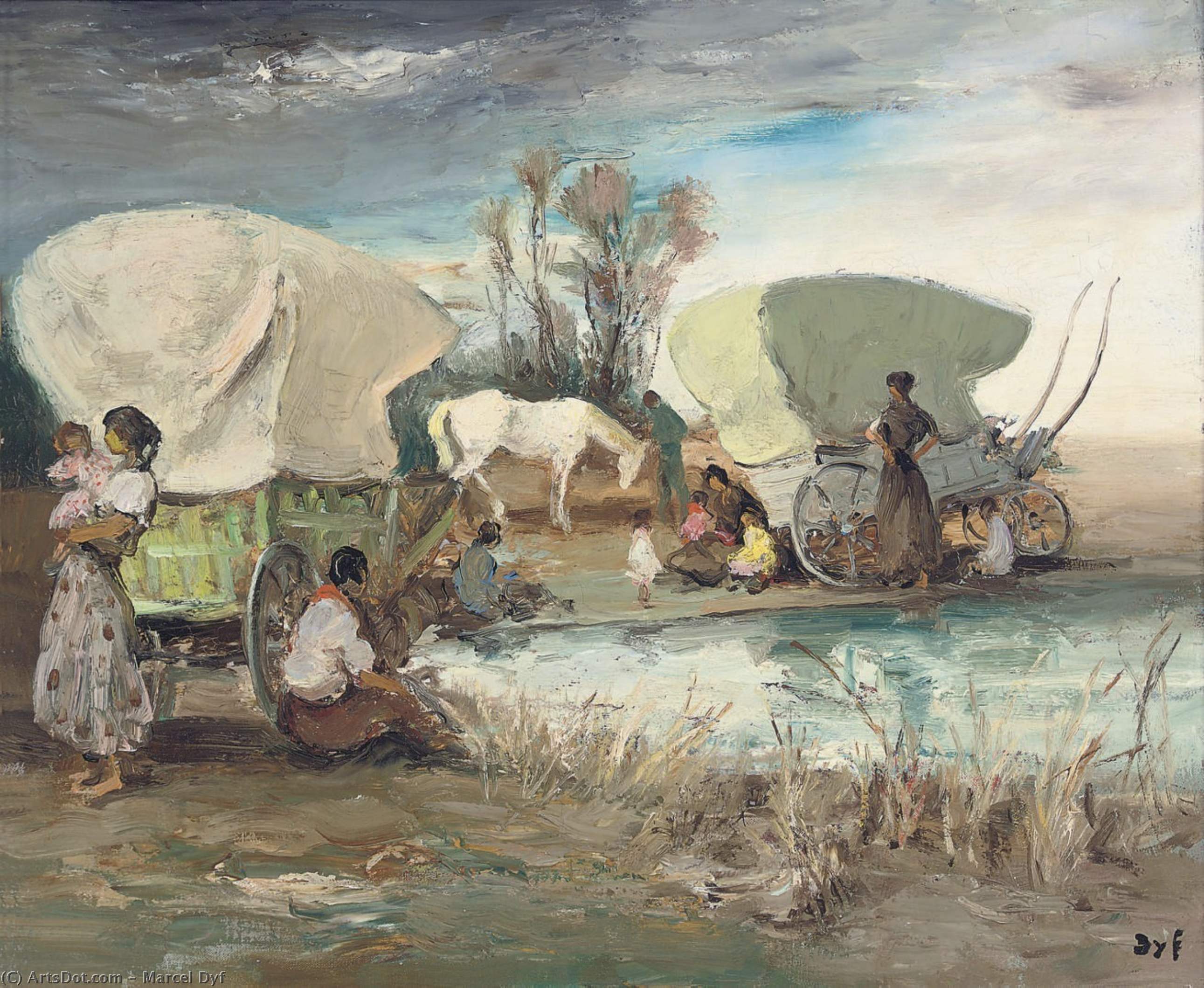 The Gypsies Encampment, (1950) — Marcel Dyf