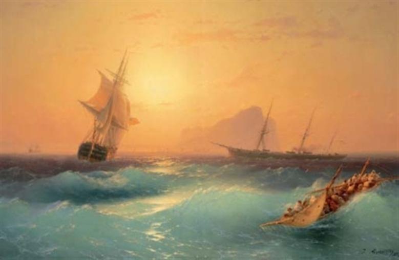 American Shipping Off The Rock Of Gibraltar — Иван Константинович Айвазовский