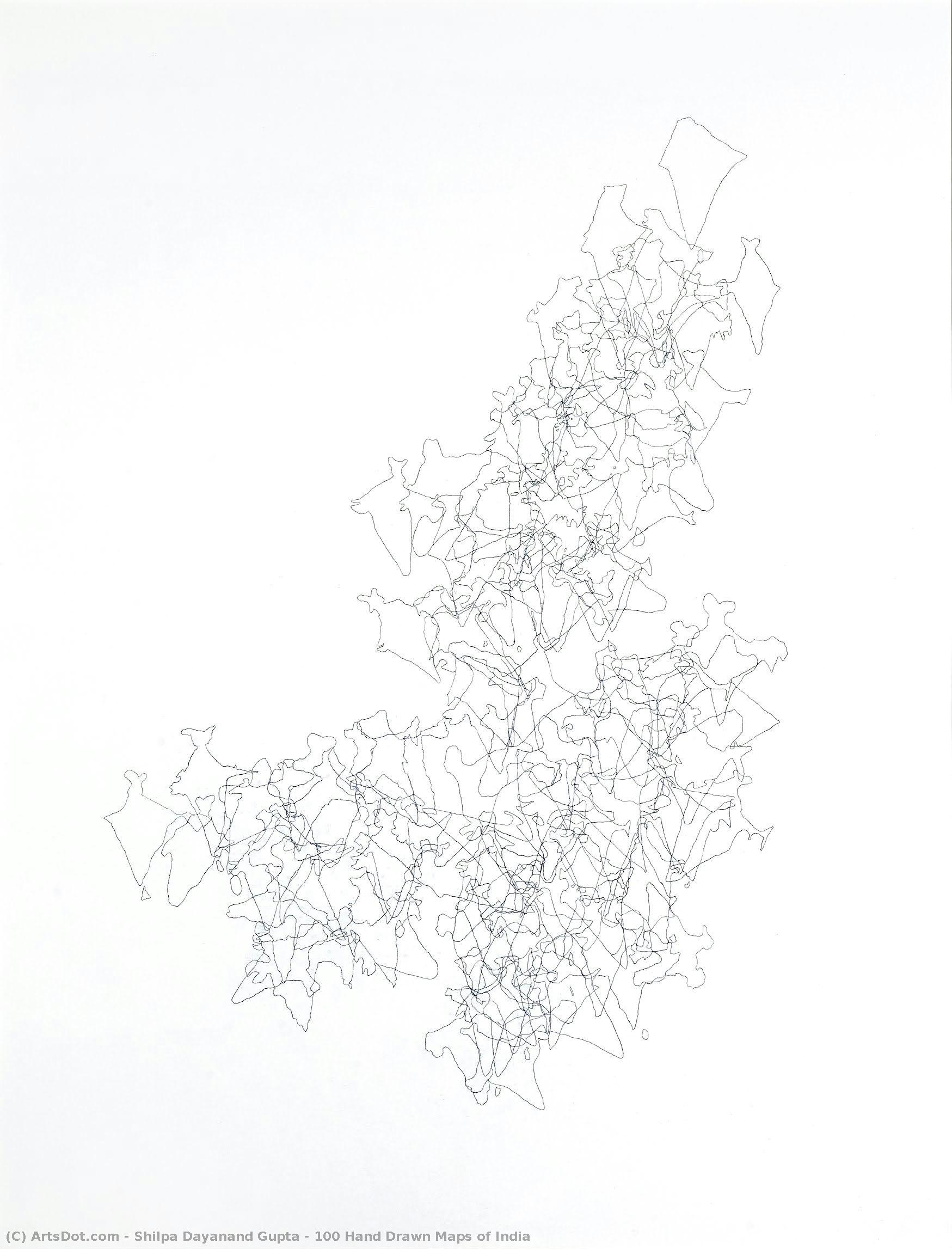 100 Hand Drawn Maps Of India — Shilpa Gupta