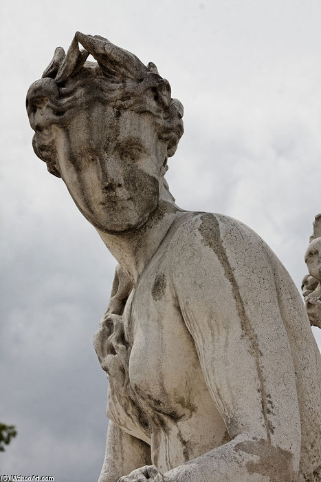 La Statue De La Loire Et Du Loiret Dans Le Jardin Des Tuileries À Paris — Corneille Van Clève