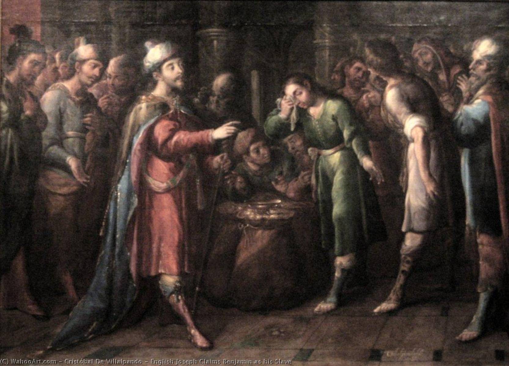 English Joseph Claims Benjamin As His Slave — Cristóbal De Villalpando