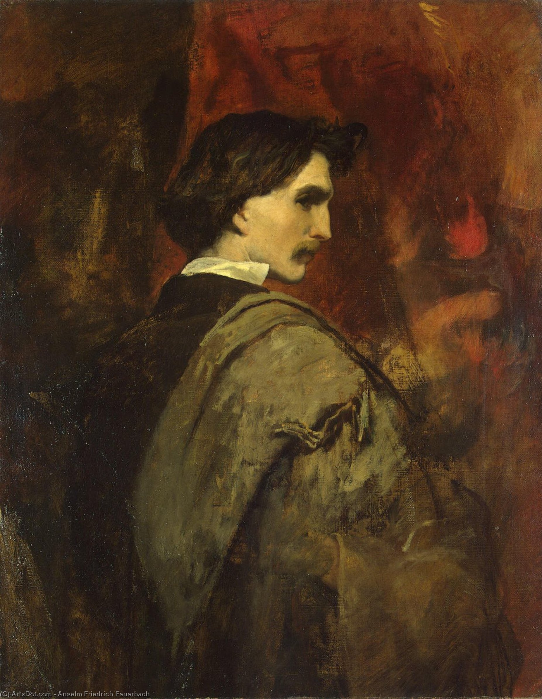 Self-portrait — Анзельм Фридрих Фейербах