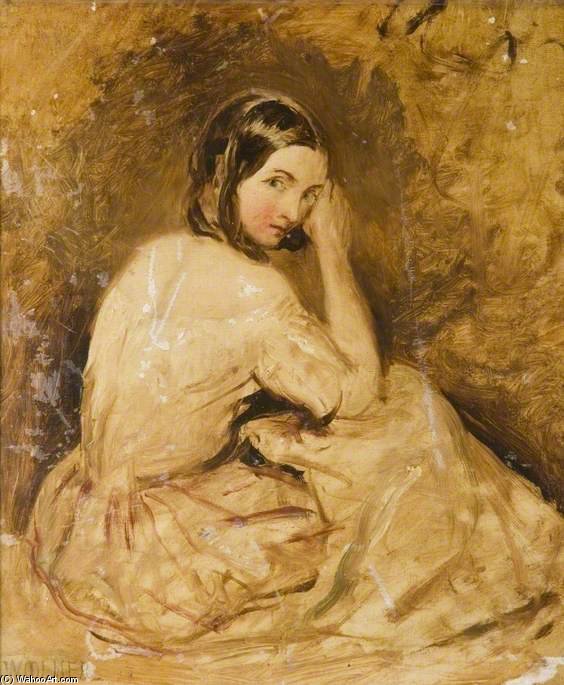 Portrait Of A Young Woman — Alfred Joseph Woolmer