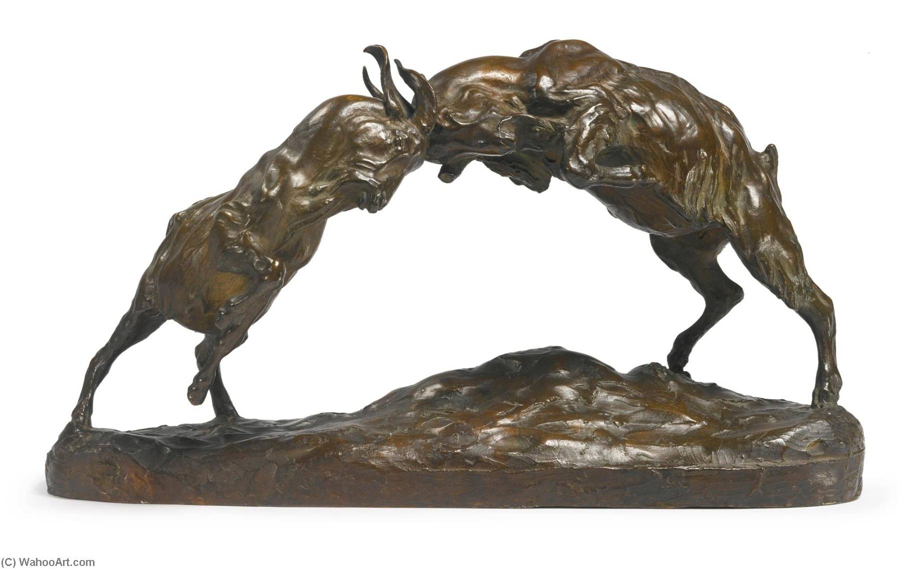 Goats Fighting (butting) — Anna Vaughn Hyatt Huntington