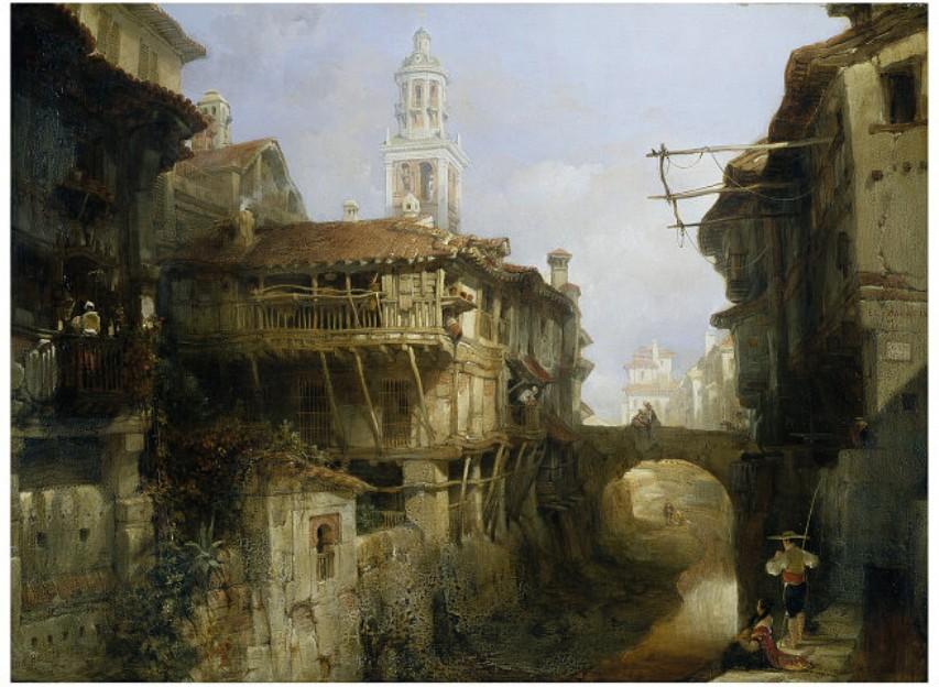 Old Buildings On The Darro, Granada — Dejvid Roberts