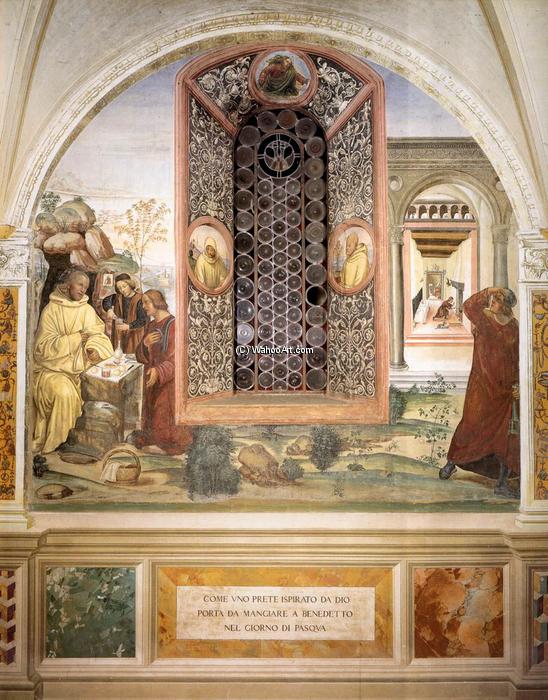 Life Of St Benedict, Scene 6: A Priest Shares His Easter Meal With Benedict — Il Sodoma (giovanni Antonio Bazzi)
