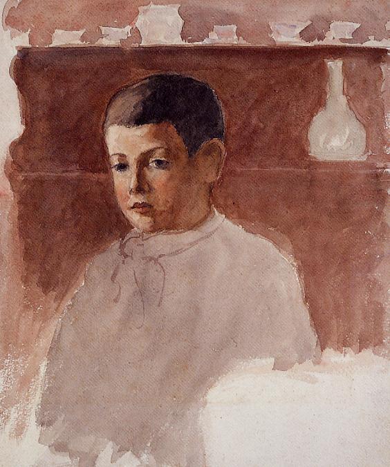 Half Length Portrait Of Lucien Pissarro — Camille Pissarro