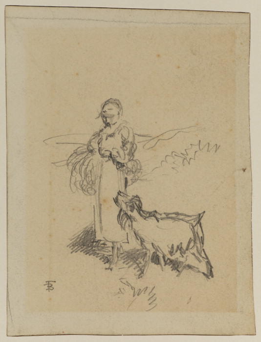 Girl And Goat — Myles Birket Foster