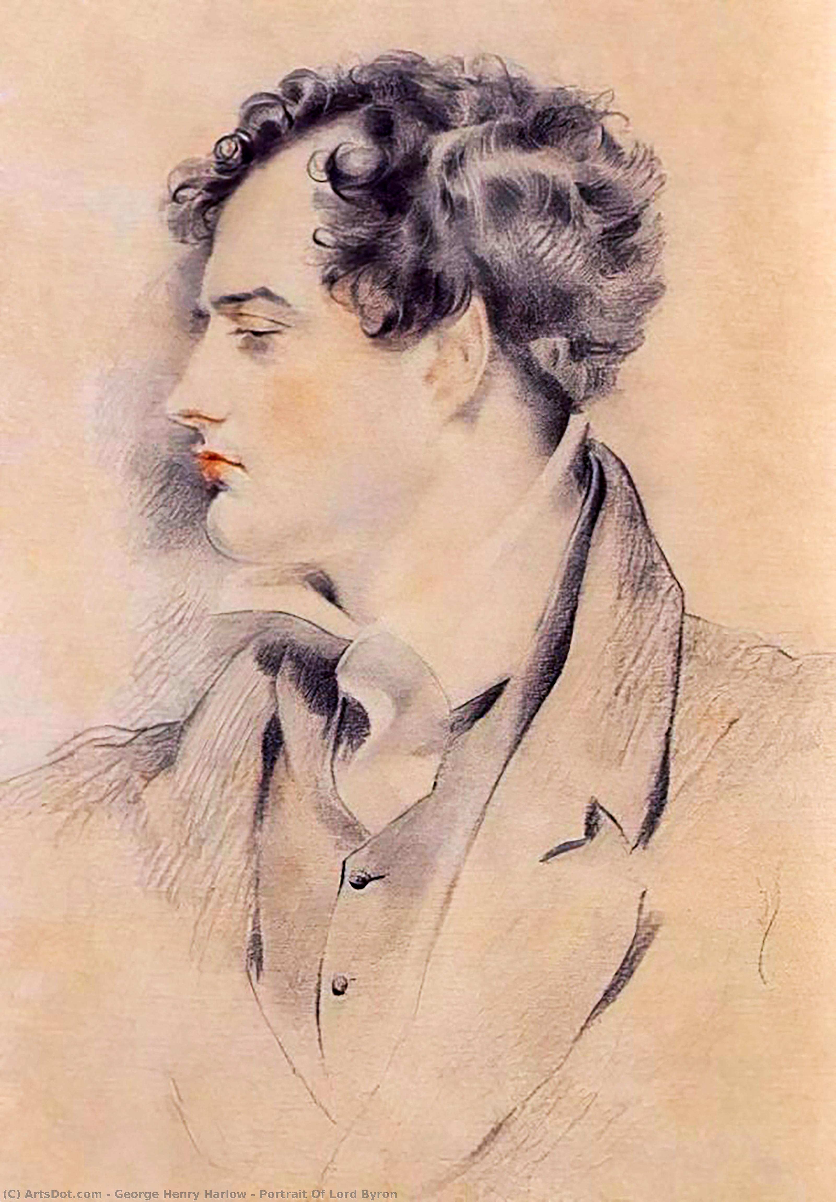 Portrait Of Lord Byron — George Henry Harlow