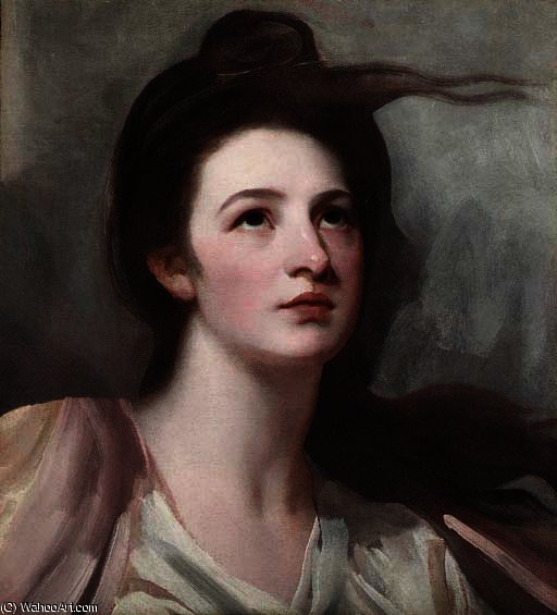Portrait Of A Lady, Possibly Emma Hart, Later Lady Hamilton, Bust-length — George Romney