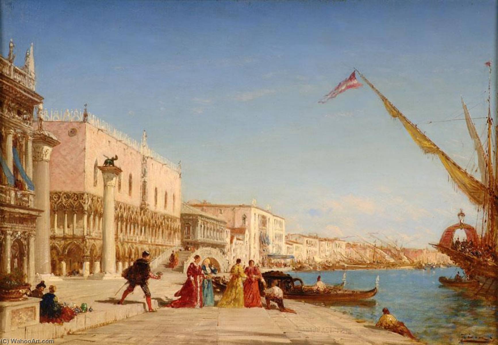 The Doge's Palace In Venice — Felix Francois Georges Philbert Ziem