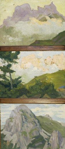 Soleil Du Matin Sur Las Tajeras Et L' Ansabère — Damelincourt Hubert