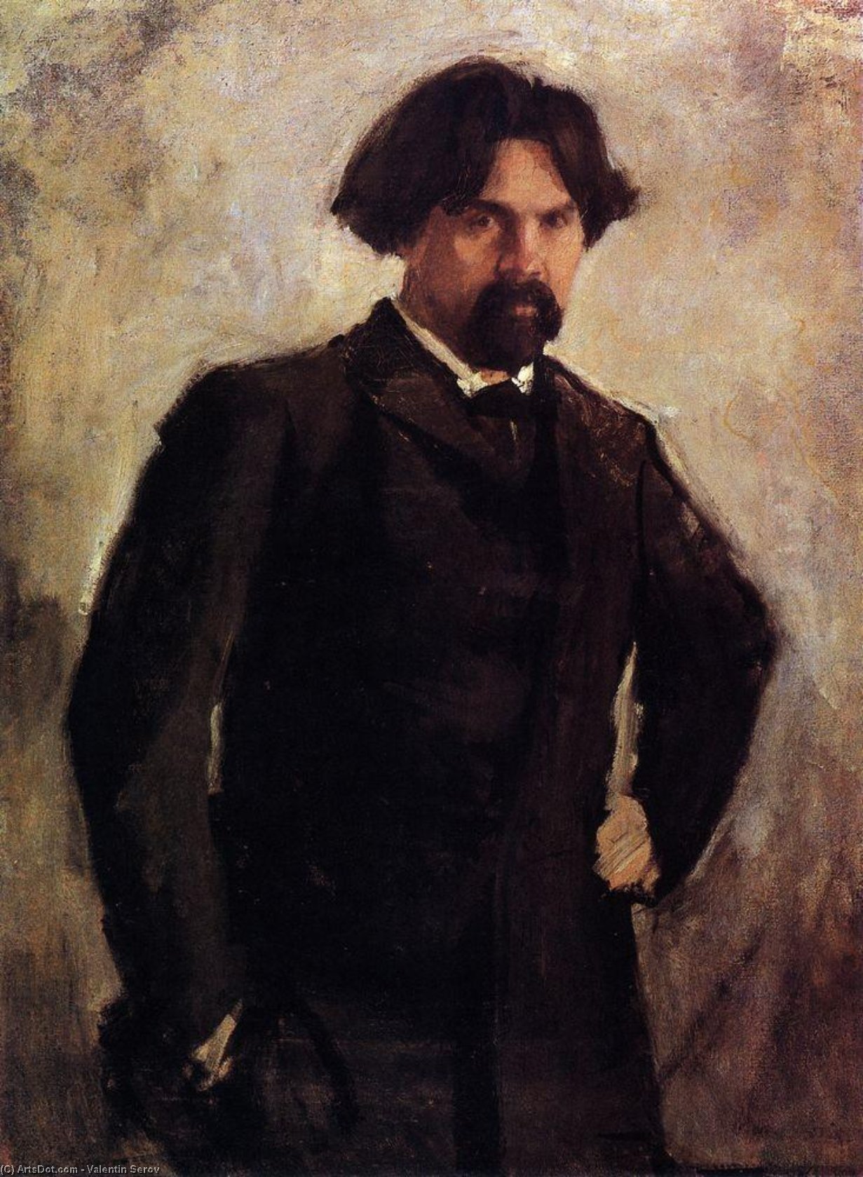 Portrait Of The Artist Vasily Surikov — Valentin Alexandrovich Serov