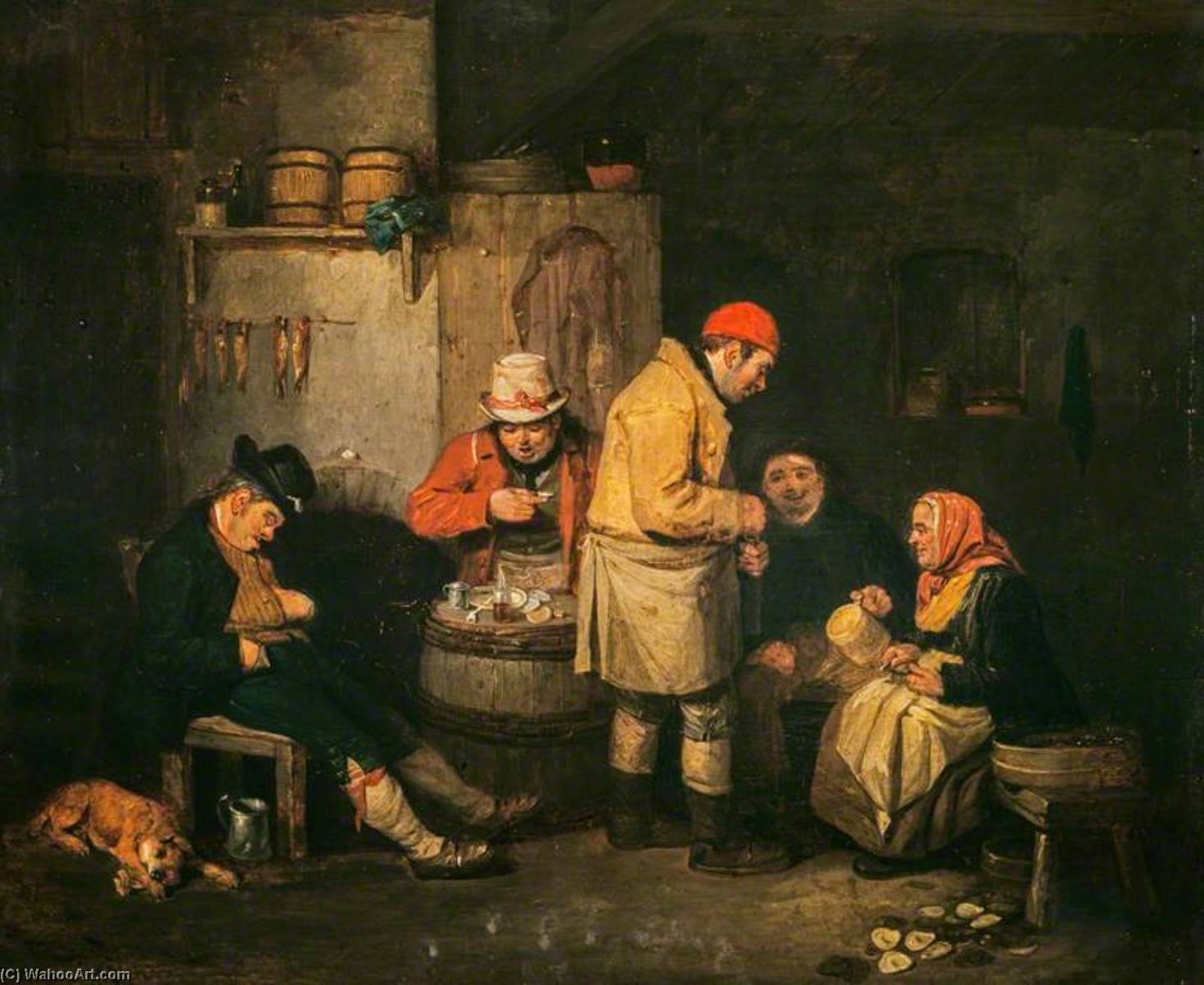 An Oyster Cellar In Leith — John Burnet