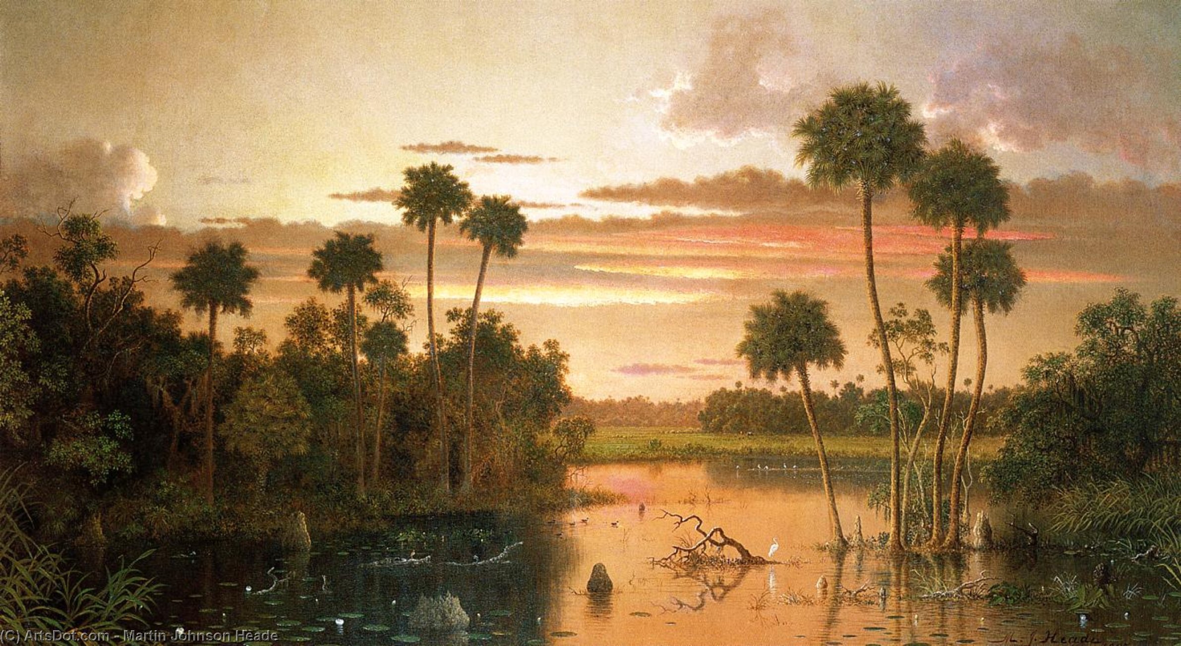 The Great Florida Sunset — Martin Johnson Heade