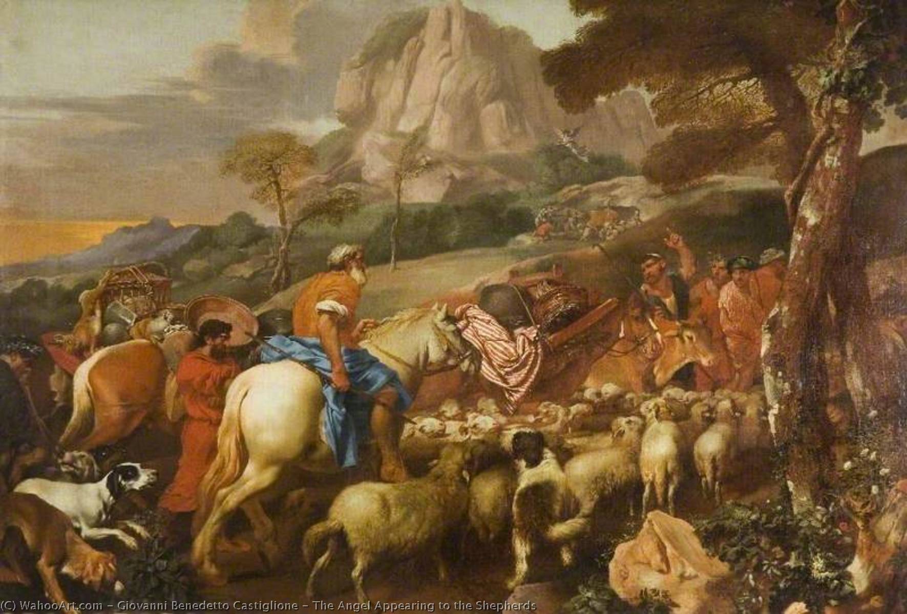 The Angel Appearing To The Shepherds — Giovanni Benedetto Castiglione